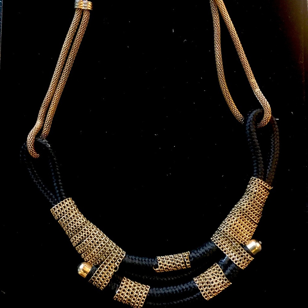 Beautiful black & gold colored Statement necklace